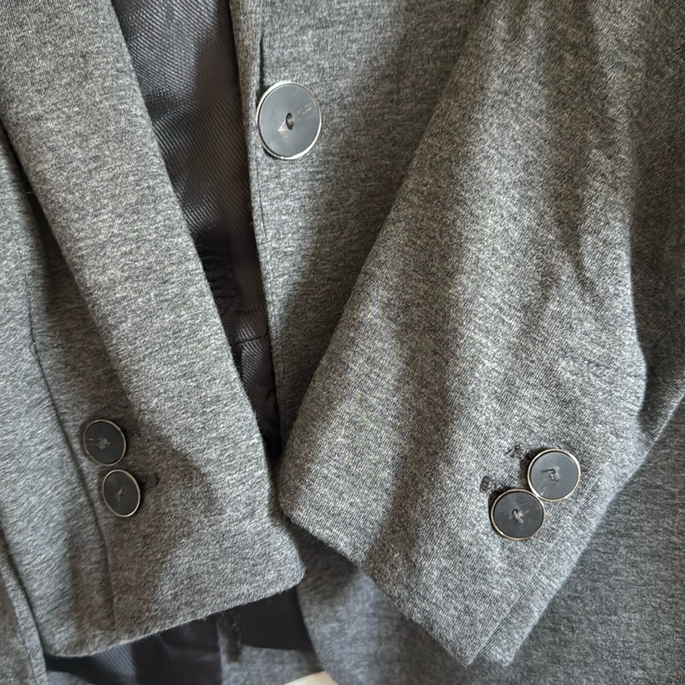 Zara Basic Gray Fully Lined Knit Blazer - image 4